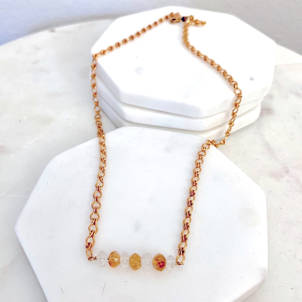Gold plated chain choker